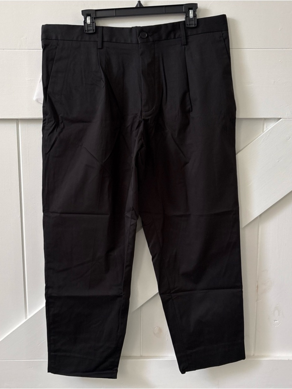 Massimo Dutti Mens Dress Pants Wide Fit Size 36 Black Designer Business Casual - Picture 2 of 16